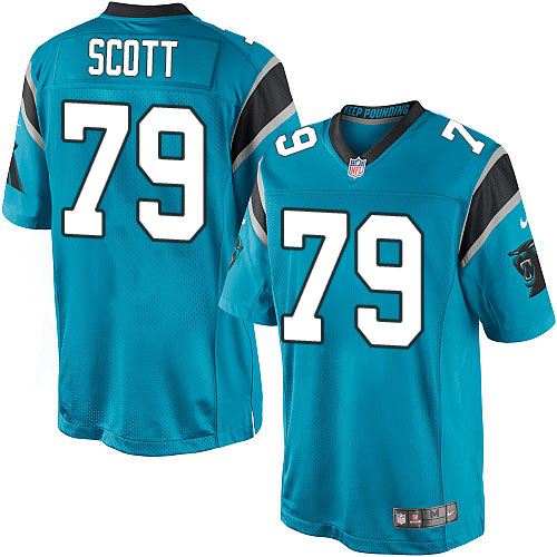 Youth Elite Chris Scott Nike Jersey Blue Alternate - #79 NFL Carolina Panthers